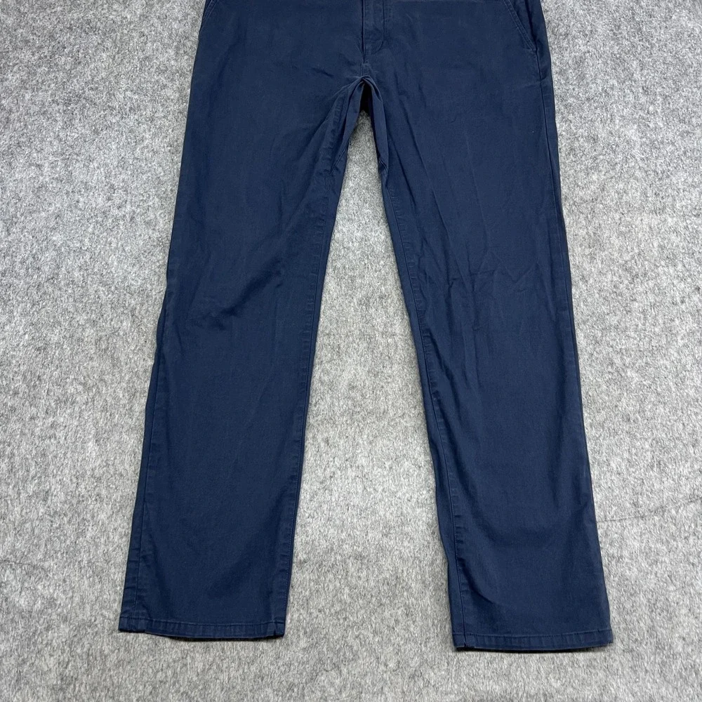 Mack Weldon Pants Mens 38x34 Navy Blue Stretch Chino Casual Straight Actual38x32